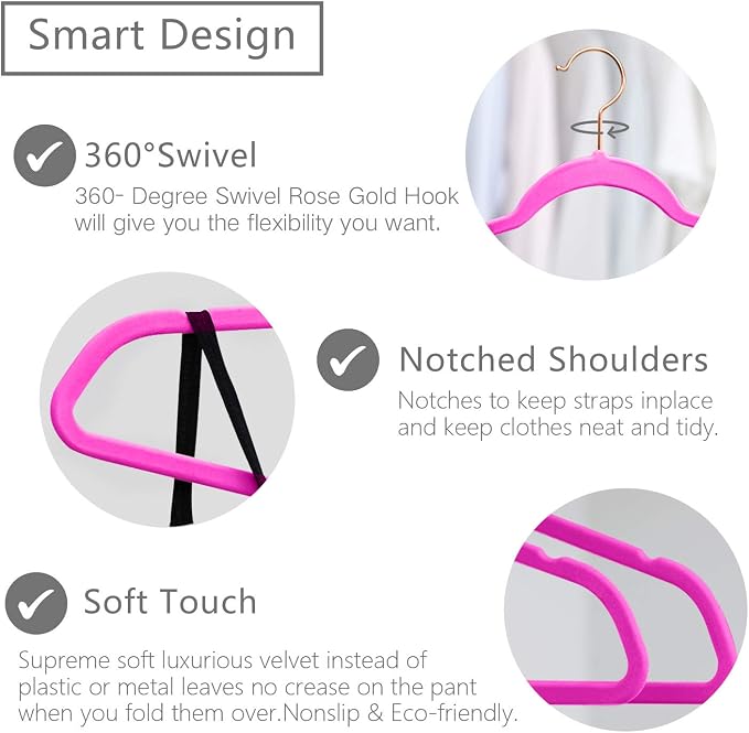MIZGI Premium Velvet Hangers Heavyduty