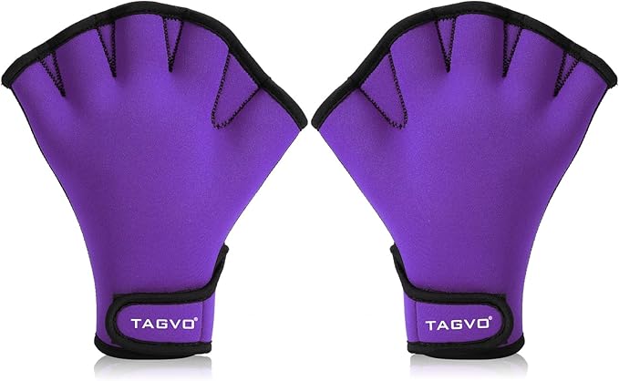TAGVO Aquatic Gloves for Helping Upper Body Resistance, Webbed Swim Gloves Well Stitching, No Fading, Sizes for Men Women Adult Children Aquatic Fitness Water Resistance Training