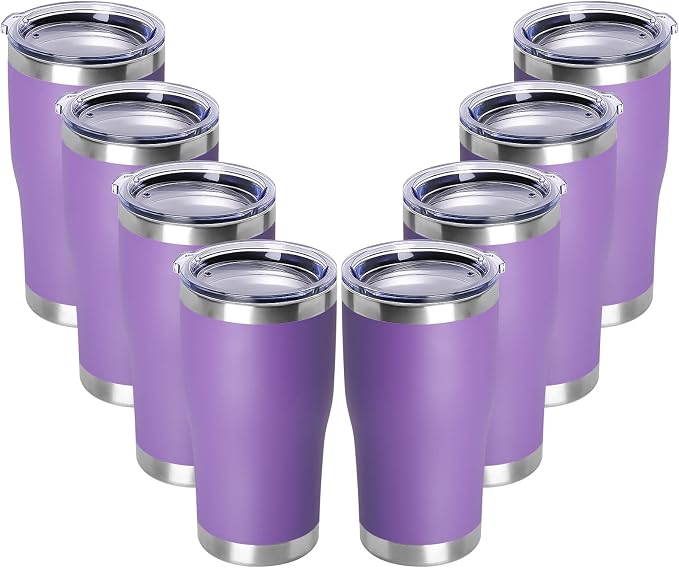 DOMICARE 20oz Tumbler with Lid Stainless Steel Tumblers Bulk, Double Wall