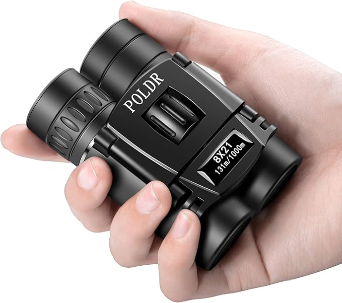 POLDR 8x21 Small Compact Lightweight Binoculars