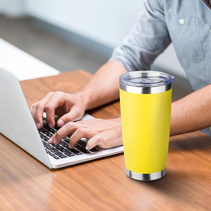20oz Tumbler with Straw and Brush, Stainless Steel Vacuum Insulated tumbler