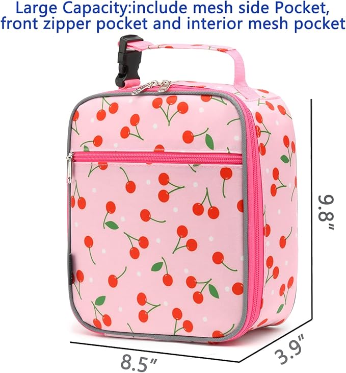 FlowFly Kids Lunch box Insulated Soft Bag Mini Cooler Back to School Thermal