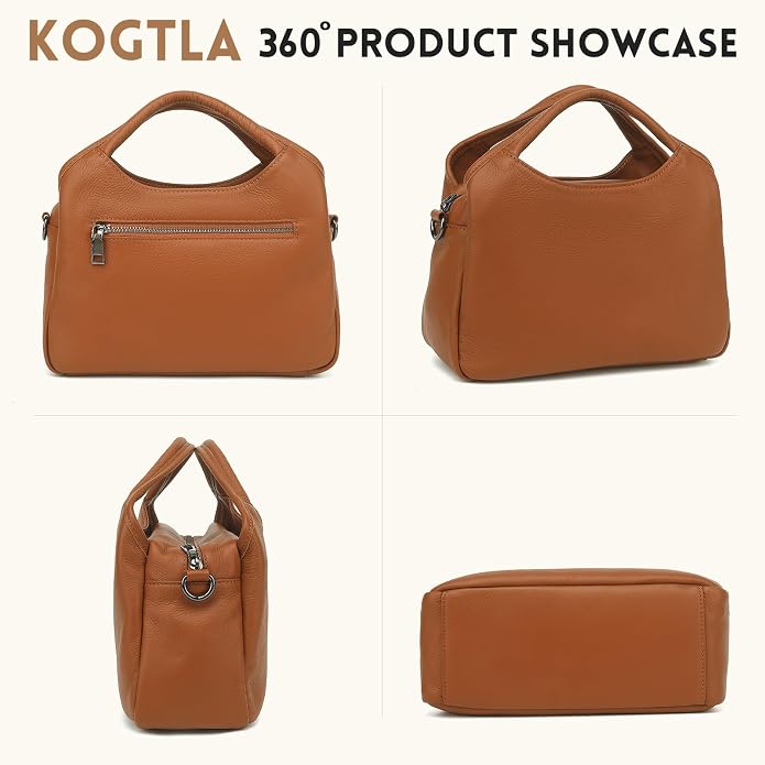 KOGTLA Genuine Leather Purses for Women, Crossbody Shoulder Bags