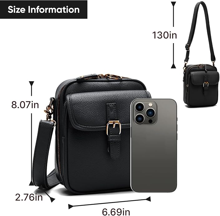 1060 Leather Crossbody Bags for Women Anti-Theft Vegan Purse