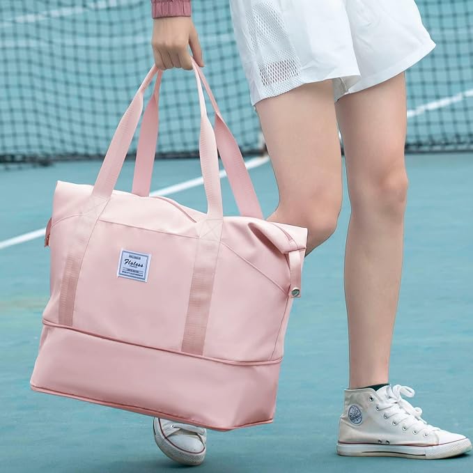 Travel Duffel Bag, Sports Tote Gym Bag, Shoulder Weekender Overnight Bag