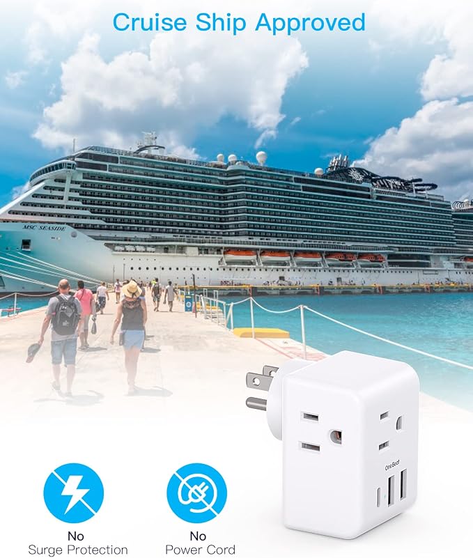 Multi Plug Outlet Extender, Power Strip Non Surge Protector Electric Outlet