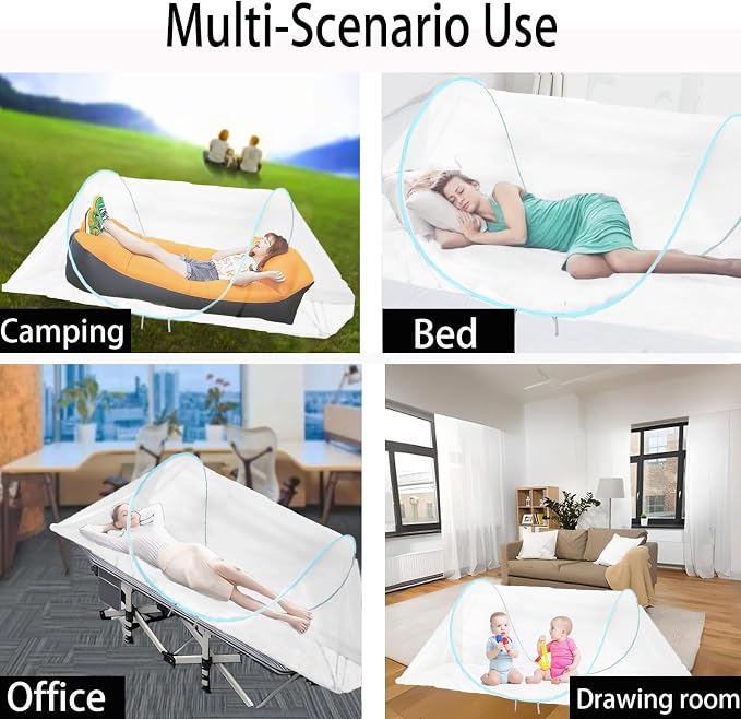 CMINGJ Large Pop Up Mosquito Tent, Portable Foldable Mosquito Net