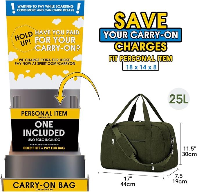 Narwey 18" Carry on Bag Underseat