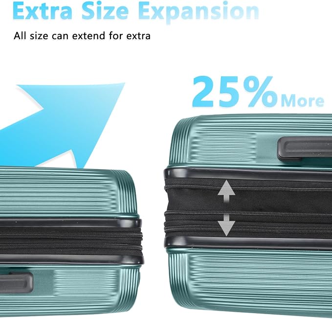 28 Inch Luggage with Spinner Wheels, Lightweight Expandable PC Hardside Large