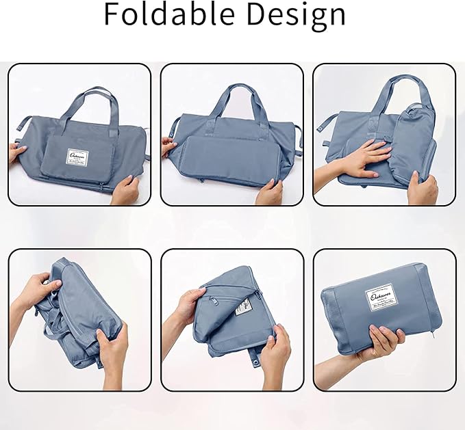 Large Capacity Foldable Travel Bag Expandable Portable Carry on Bag Dry&Wet