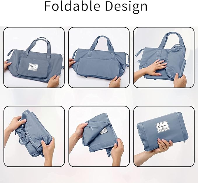 Large Capacity Foldable Travel Bag Expandable Portable Carry on Bag Dry&Wet