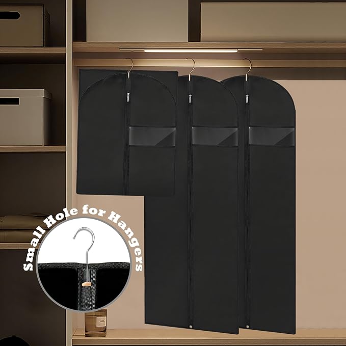 Dress Bags for Gowns Long, Suit Bag Cover for Storage and Travel, 2 Pack