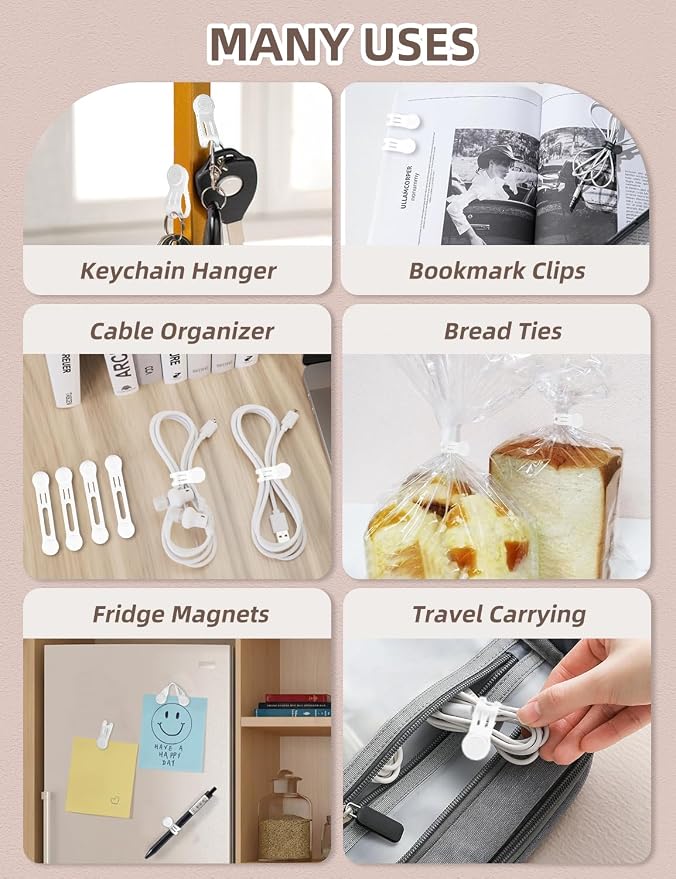 Reusable Silicone Magnetic Cord Ties