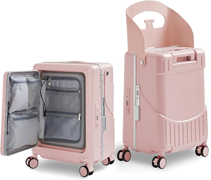 TABU 20" Ride-on Luggage with Seat，Front Opening Carry-On Hardshell Ride On