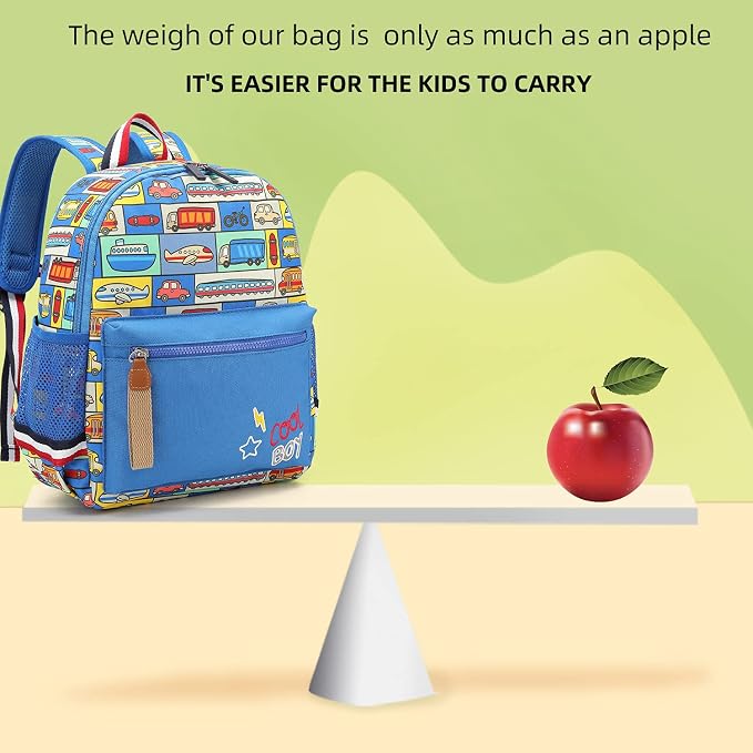 willikiva Cartoon Bus 12 Kindergarten Backpack