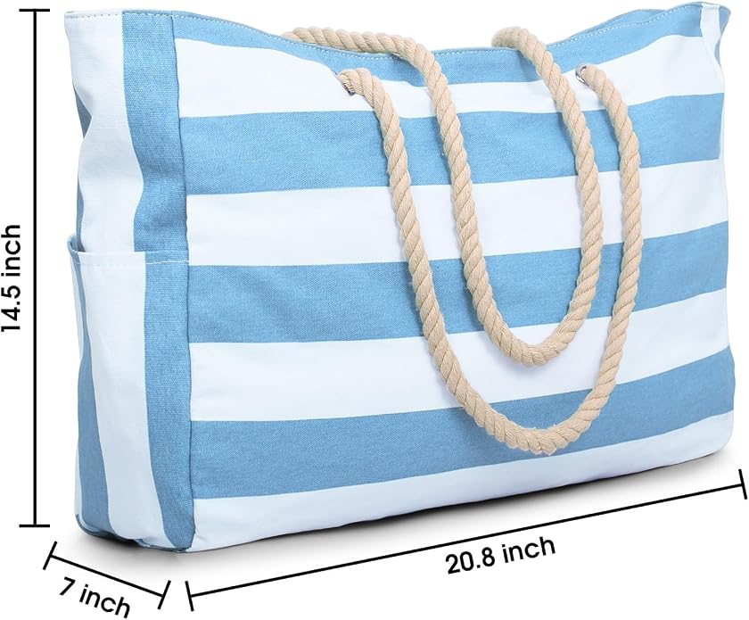 Becokan Beach Bag Large Beach Tote Bag