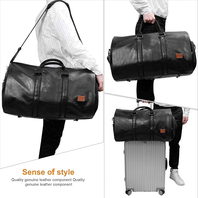 seyfocnia Convertible Travel Garment Bag, Carry on Garment Duffel Bag