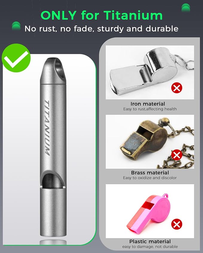 Titanium Emergency Whistle, Survival Safety Whistles