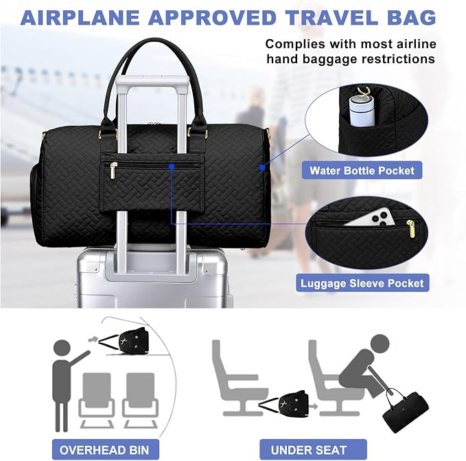 Women Duffle Weekender Travel Bag: Large Duffel Bags