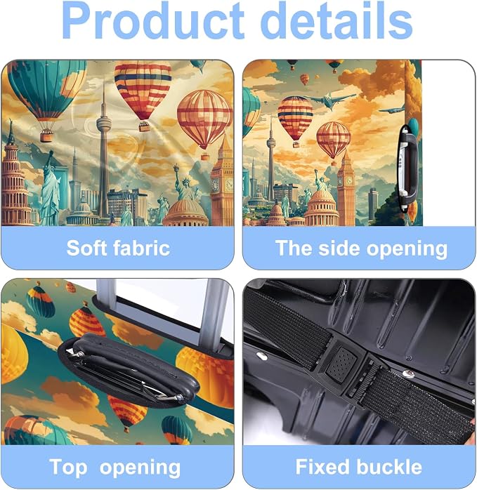 Luggage Cover Washable Suitcase Protector Anti-scratch Suitcase cover Fits