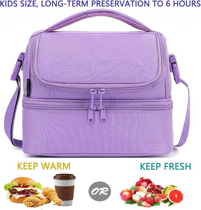 FlowFly Double Decker Cooler Insulated Lunch Bag Large Tote
