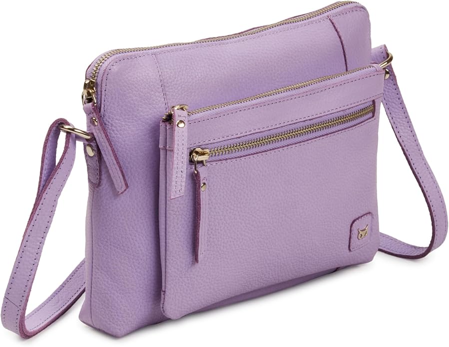 Wise Owl Accessories Small Soft Pebbled Real Leather Crossbody Handbags Purses