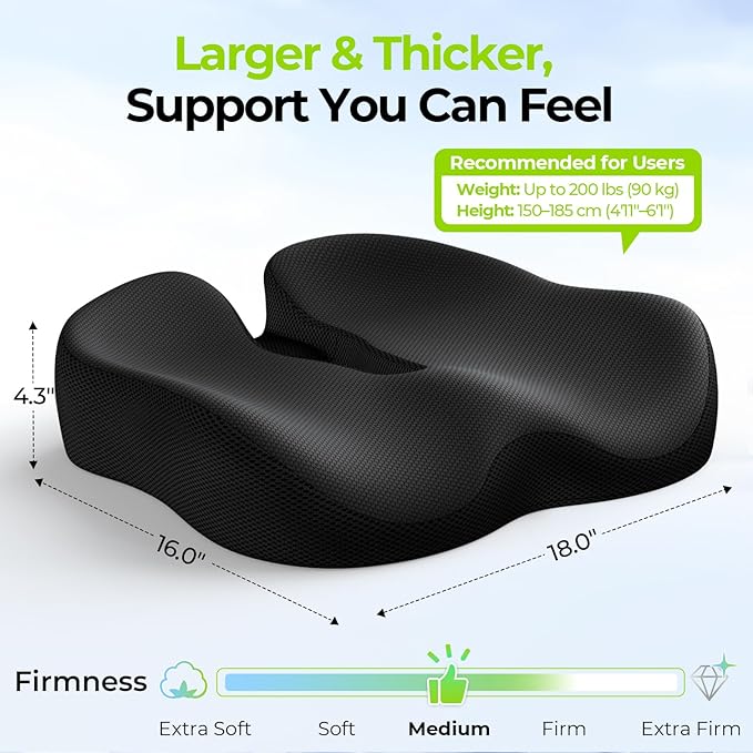 AUVON Ergonomic Donut Pillow Seat Cushion