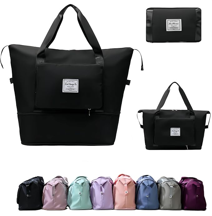 Large Capacity Foldable Travel Bag, Expandable lightweight Carry on Bag