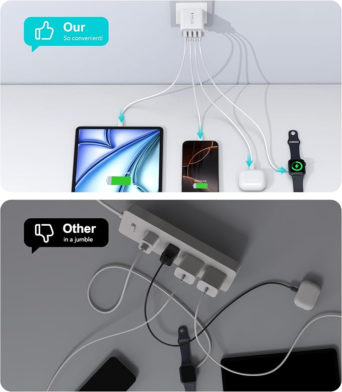 40W USB Wall Charger Block