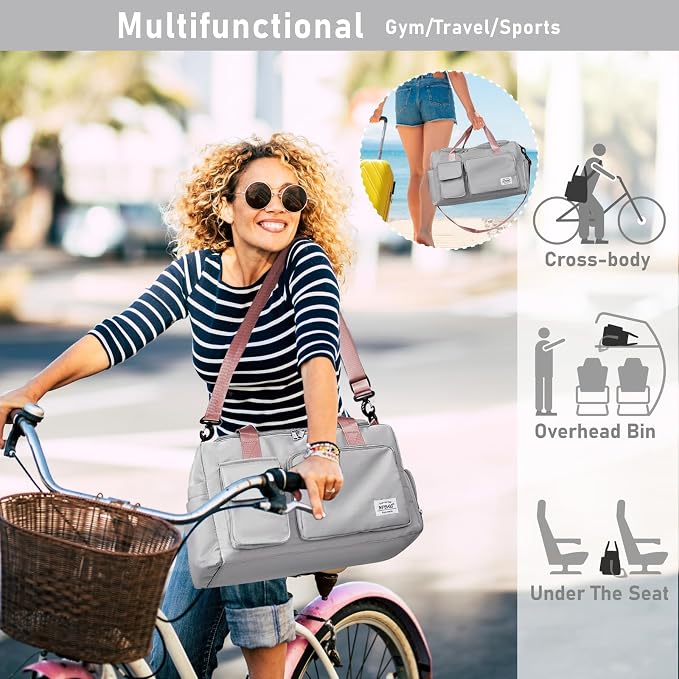 NPBAG Women Travel Duffel, Gym Workout Overnight Bag, Mommy Hospital Bag