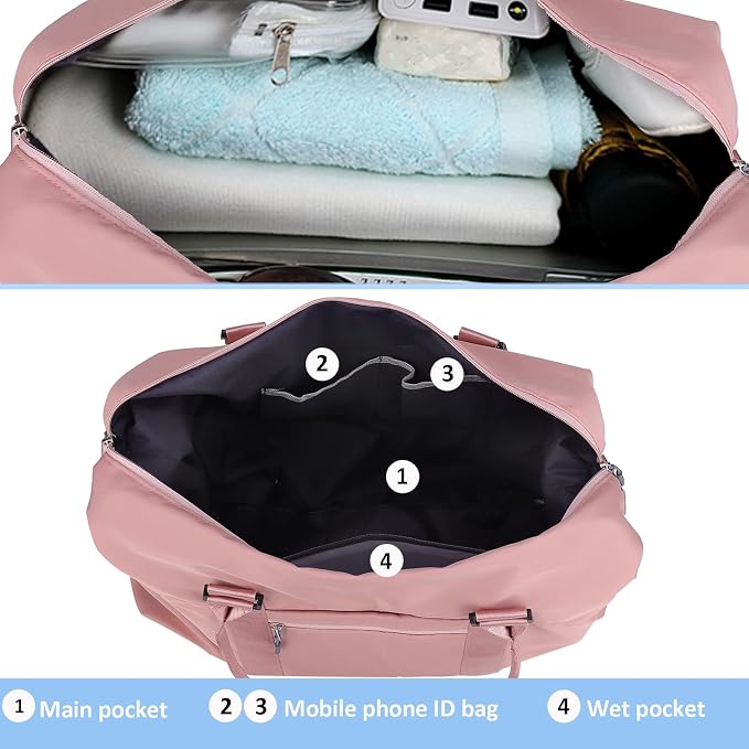Travel Duffle Bag, Waterproof Sport Tote Gym Bag