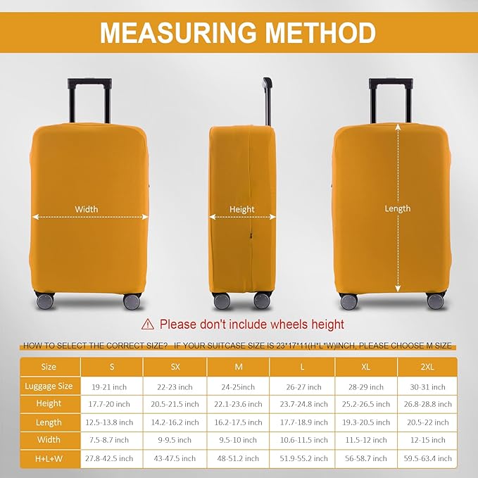 Travel Luggage Cover Suitcase Protector Scratch-Resistant Fit 19-31 Inch