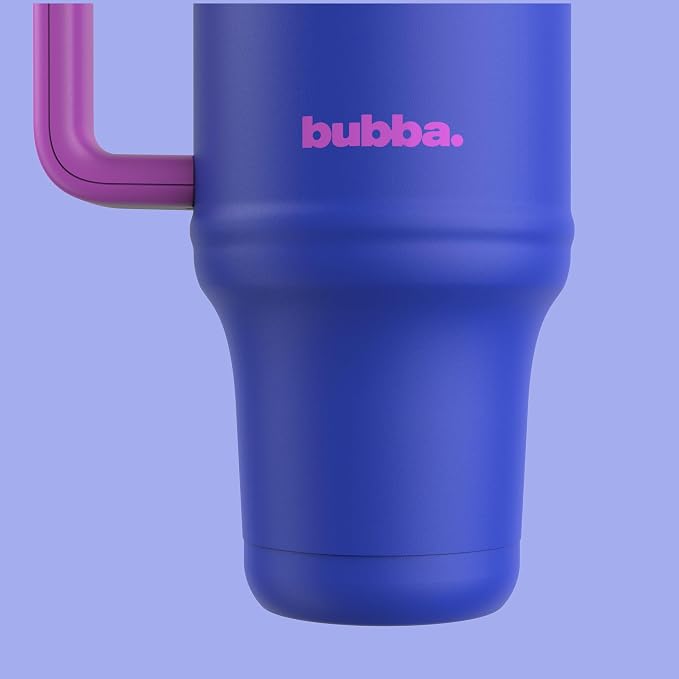 bubba 40 oz Insulated Stainless Steel Tumbler with Handle and Straw - Leakproof, Dishwasher Safe, Cup Holder Tumbler, Lead-Free and BPA-Free, Ocean Energy