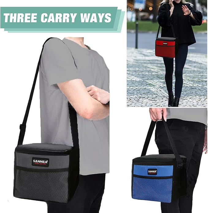 6 Can/5L Lunch Bag for Women Men Portable Lunch Box Small Cooler Bag Soft