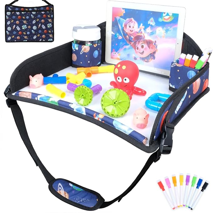 COOLBEBE Kids Travel Tray for Toddler Car Seat, Travel Tray for Airplane