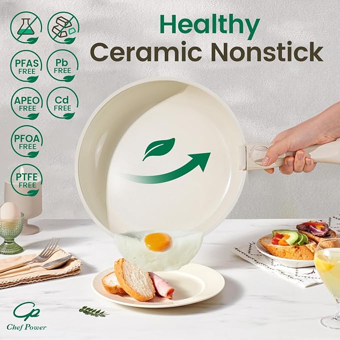 Chef Power Ceramic Cookware Set Non Toxic
