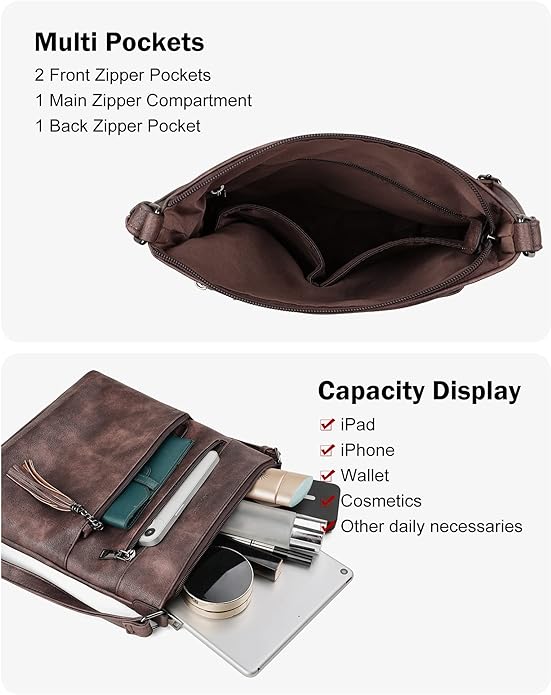 MASINTOR Crossbody Purses for Women, Adjustable Strap Shoulder Bag
