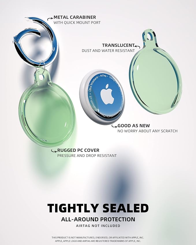 4 Pack Airtag Holder, Apple Air Tag Waterproof Case