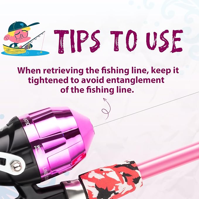 Kids Fishing Pole, Portable Telescopic Kids Fishing Poles