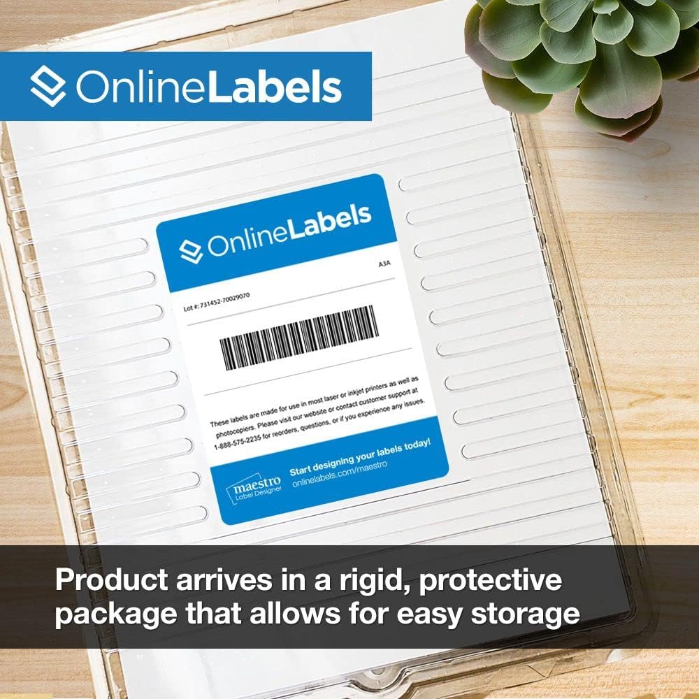 8.5 x 5.5 Half-Sheet Shipping Labels - Permanent, White Matte - for FBA, FedEx, UPS - Pack of 20,000 Labels, 10,000 Sheets - Inkjet/Laser Printers - Online Labels