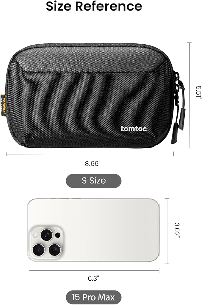 tomtoc Travel Cable Organizer Pouch, Electronics Accessories Organizer Portable