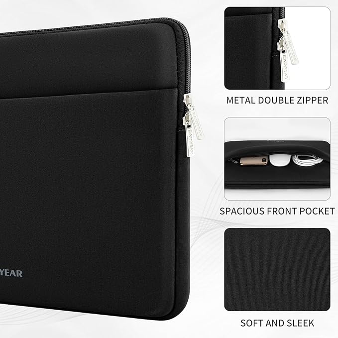 RAINYEAR Laptop Sleeve Case 15.6 Inch, Protective Portable Case