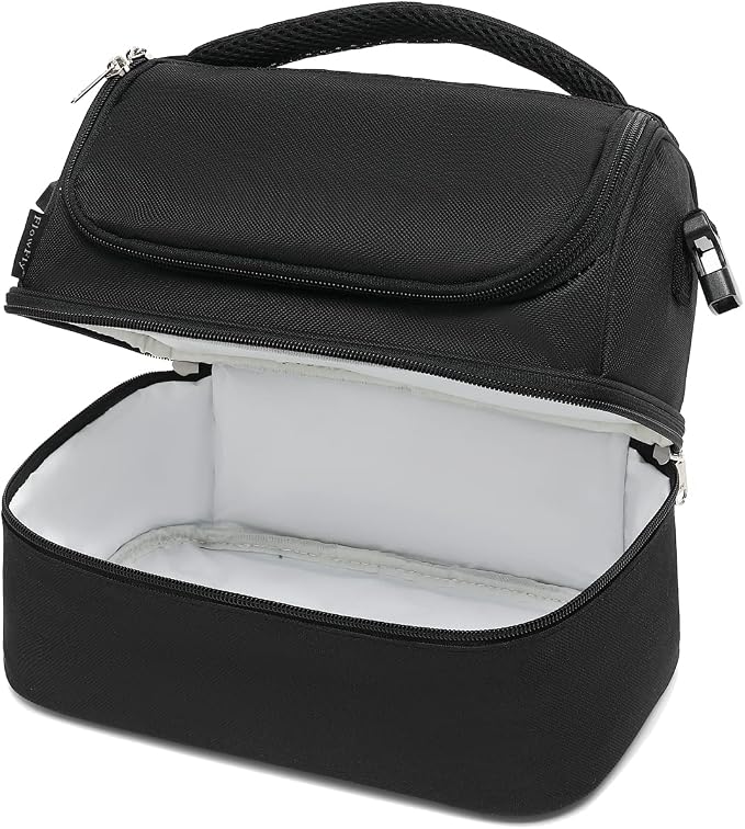 FlowFly Double Decker Cooler Insulated Lunch Bag Large Tote