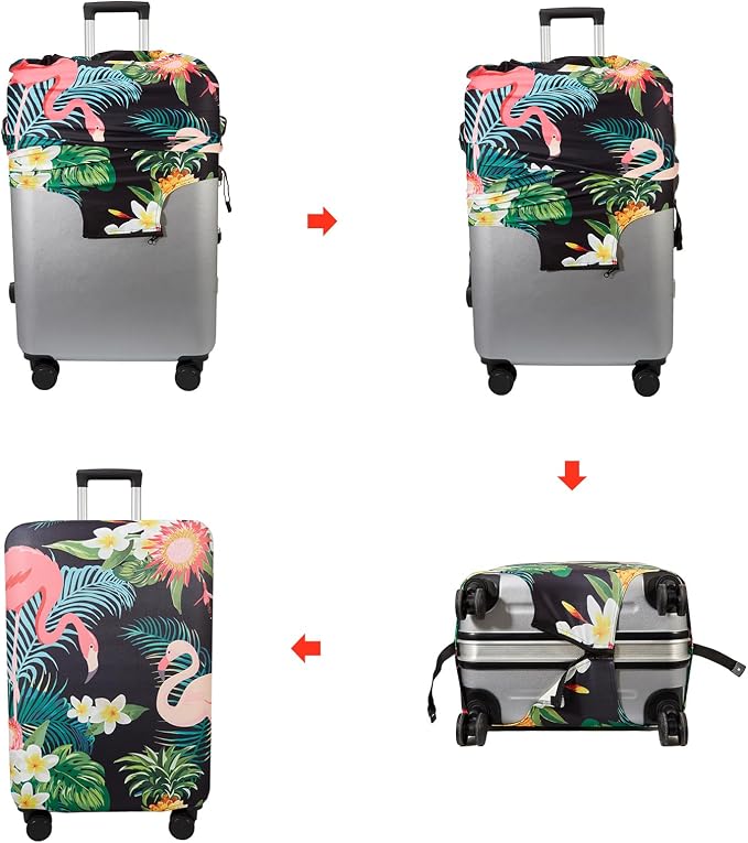 WUJIAONIAO Travel Luggage Cover Baggage Suitcase Cover Protector Skins 18-32