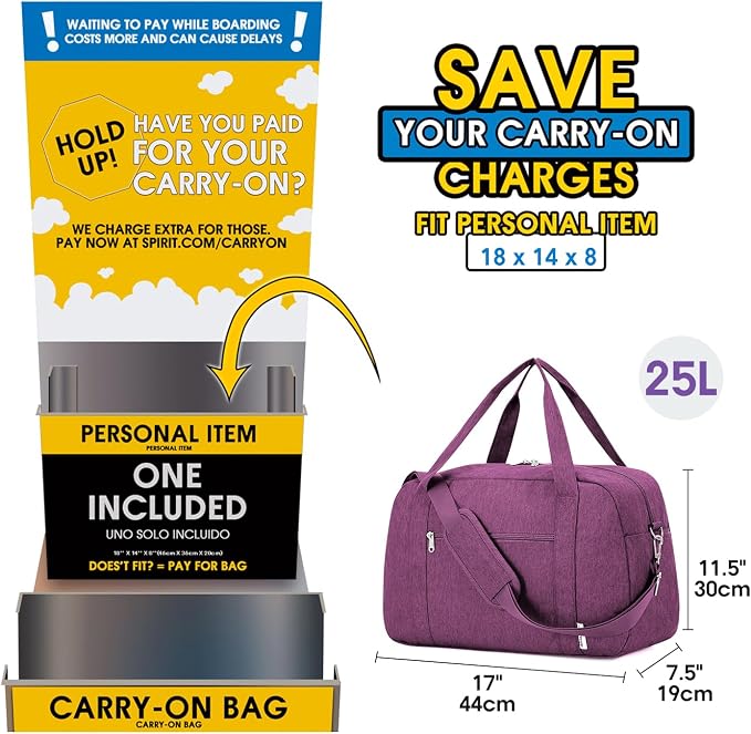 Narwey 18" Carry on Bag Underseat