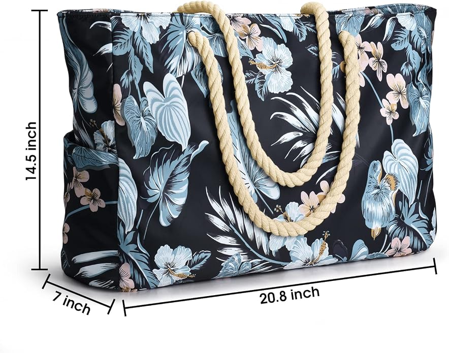 Becokan Beach Bag Large Beach Tote Bag