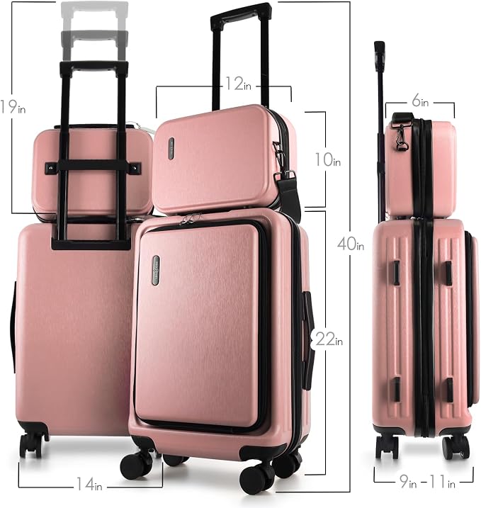 22 Inch Carry On Luggage 22x14x9 Airline Approved, Carry On Suitcase