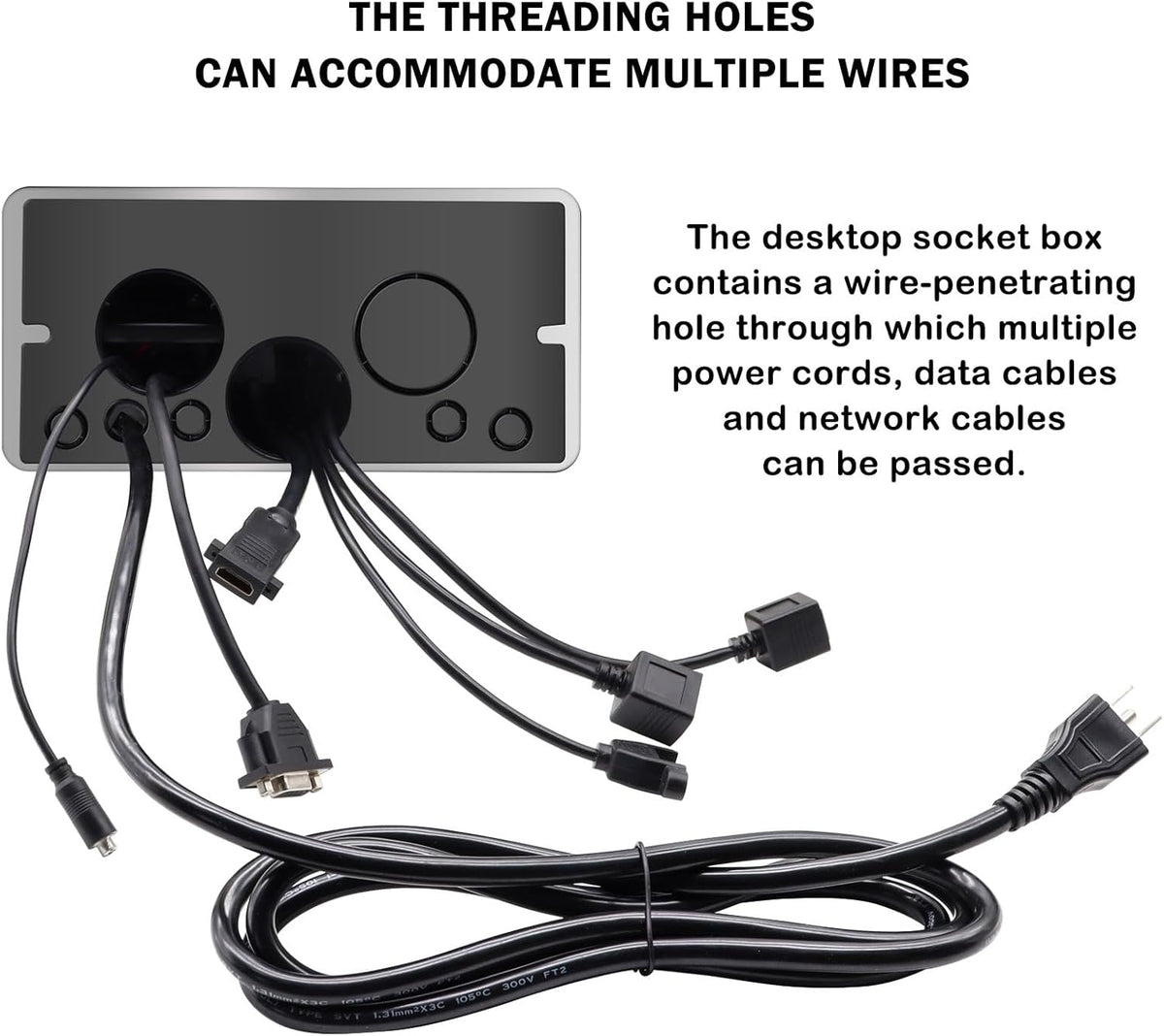 Pop Up Outlet; Pop up Power Strip; Embedded countertop Connection Outlet Box; 2 Outlets Max Power 1875W,HDMI USB VGA 3.5mm Audio Network Port Conference Table Multimedia Outlet Box -Silver