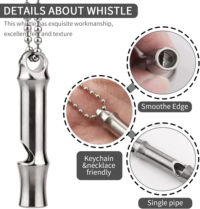 Emergency Whistle, Titanium Whistle EDC Safety Whistle