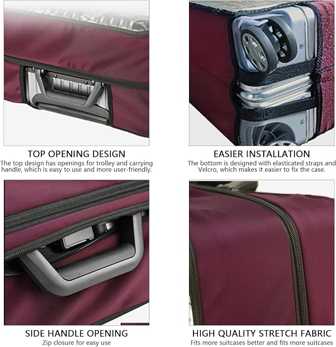 Transparent PVC Suitcase Cover, No Disassembly Required Clear Luggage Protector